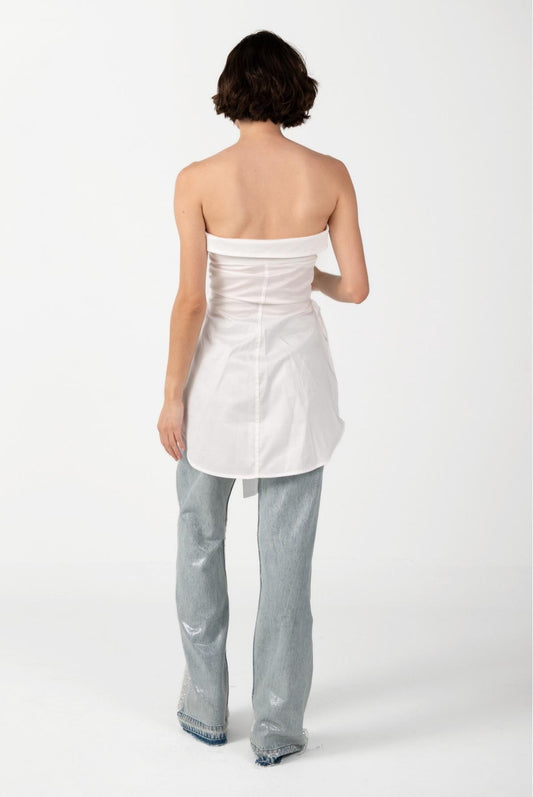 Vestido Straple Origami